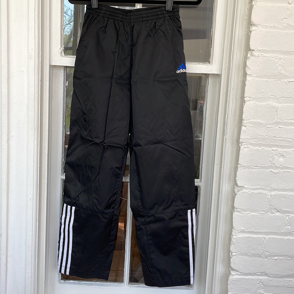 Black Adidas warm up pants